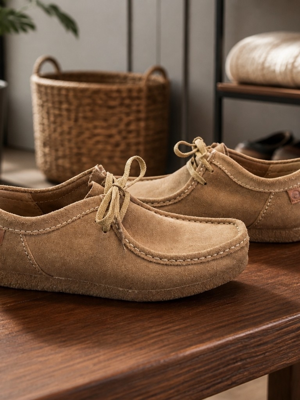 Clarks Dark Sand Suede Shacre II Run Wallabees Men's Size 9